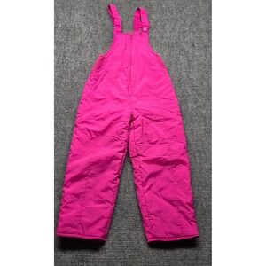Vintage New Moves Sport Girls 6X Hot Pink Snow Bibs Ski Overalls Insulated Pants